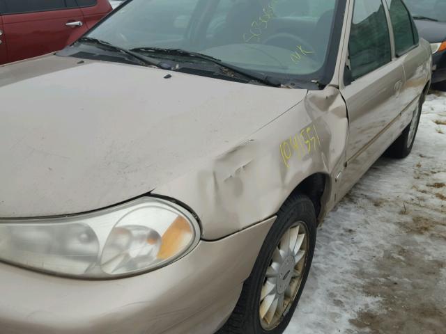 1FAFP663XXK142628 - 1999 FORD CONTOUR SE TAN photo 9