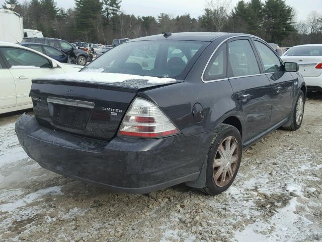 1FAHP28W28G122970 - 2008 FORD TAURUS LIM BLACK photo 4