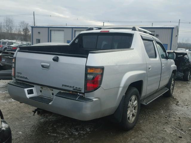 2HJYK16586H503507 - 2006 HONDA RIDGELINE SILVER photo 4