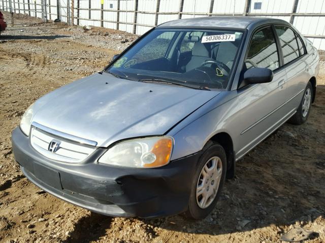 2HGES16562H505131 - 2002 HONDA CIVIC LX SILVER photo 2