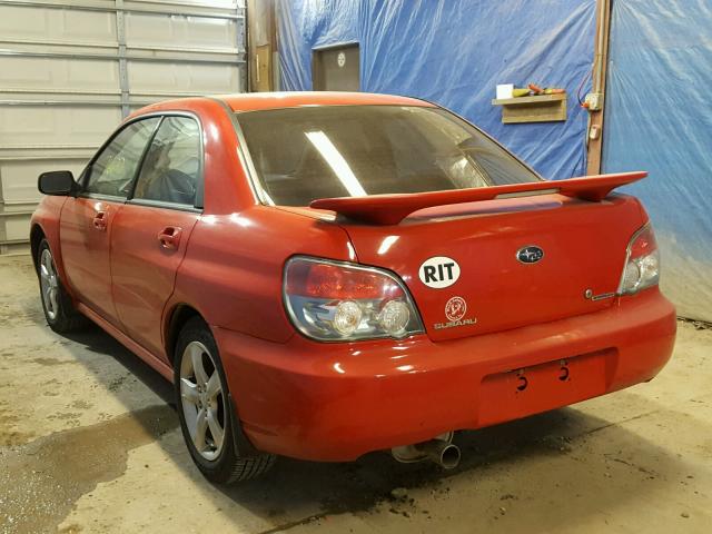 JF1GD676X6H510596 - 2006 SUBARU IMPREZA 2. RED photo 3