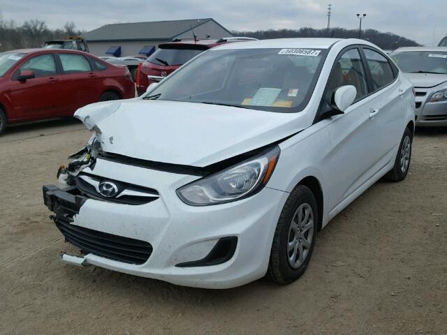 KMHCT4AE9CU168329 - 2012 HYUNDAI ACCENT GLS WHITE photo 2