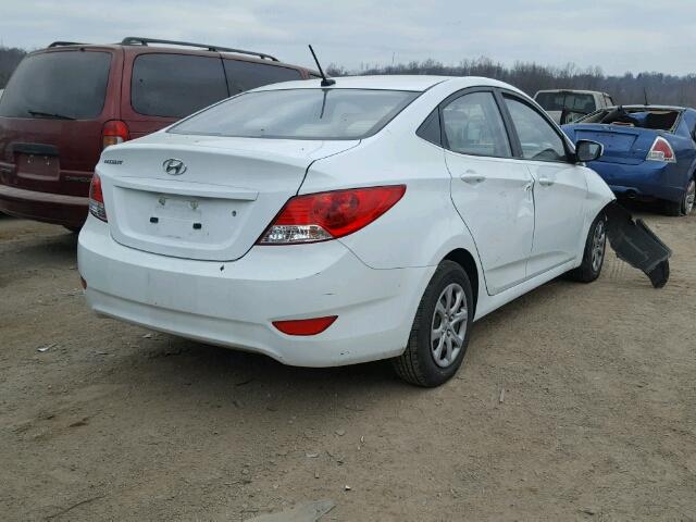 KMHCT4AE9CU168329 - 2012 HYUNDAI ACCENT GLS WHITE photo 4