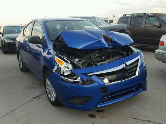 3N1CN7AP7FL915722 - 2015 NISSAN VERSA S BLUE photo 1