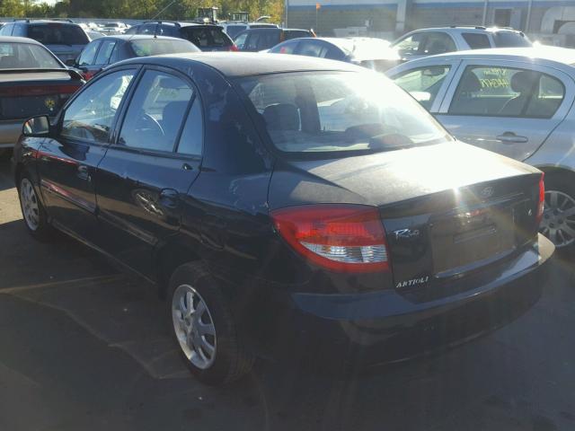 KNADC125156400447 - 2005 KIA RIO BLACK photo 3