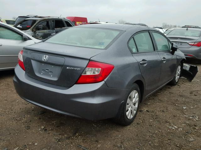 19XFB2F55CE050844 - 2012 HONDA CIVIC LX GRAY photo 4