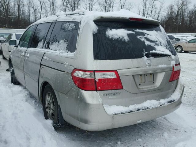 5FNRL38777B440729 - 2007 HONDA ODYSSEY EX GRAY photo 3