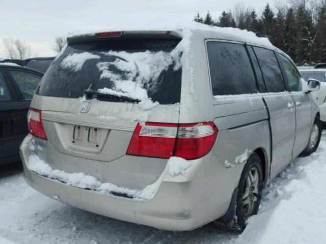 5FNRL38777B440729 - 2007 HONDA ODYSSEY EX GRAY photo 4