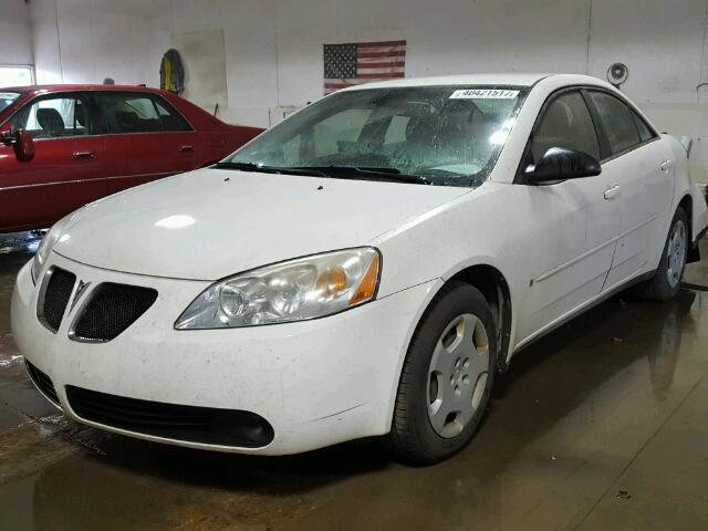 1G2ZF58B574252875 - 2007 PONTIAC G6 VALUE L WHITE photo 2