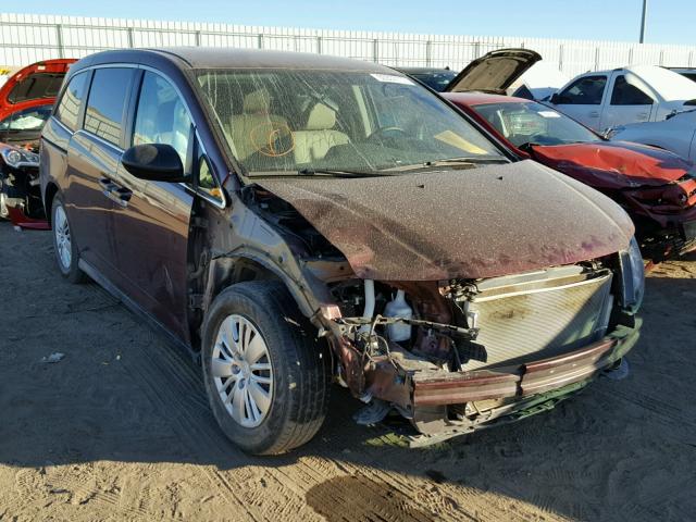 5FNRL5H21GB015541 - 2016 HONDA ODYSSEY LX MAROON photo 1