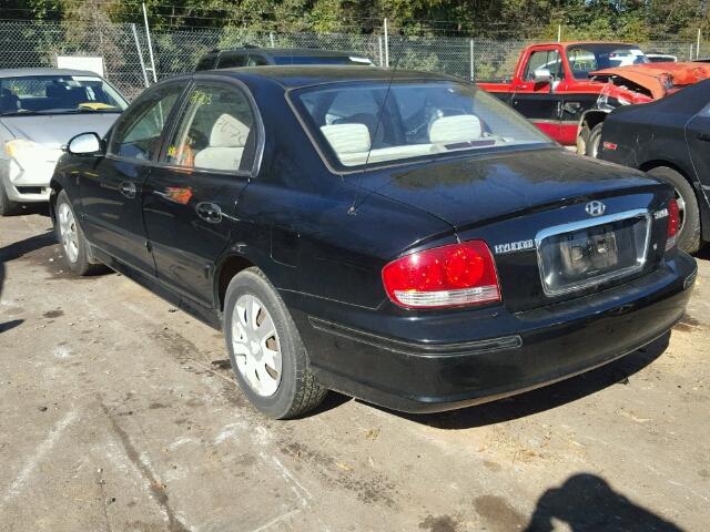 KMHWF25S74A049738 - 2004 HYUNDAI SONATA GL BLACK photo 3