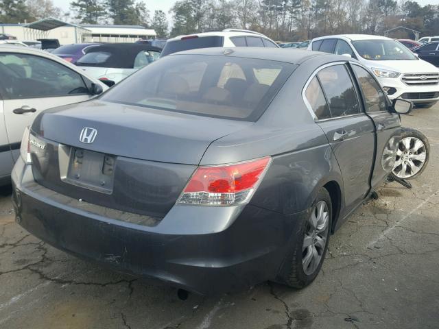 1HGCP26878A096931 - 2008 HONDA ACCORD EXL GRAY photo 4