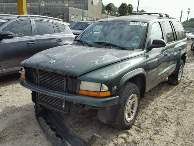 1B4HR28Y8XF629668 - 1999 DODGE DURANGO GREEN photo 2