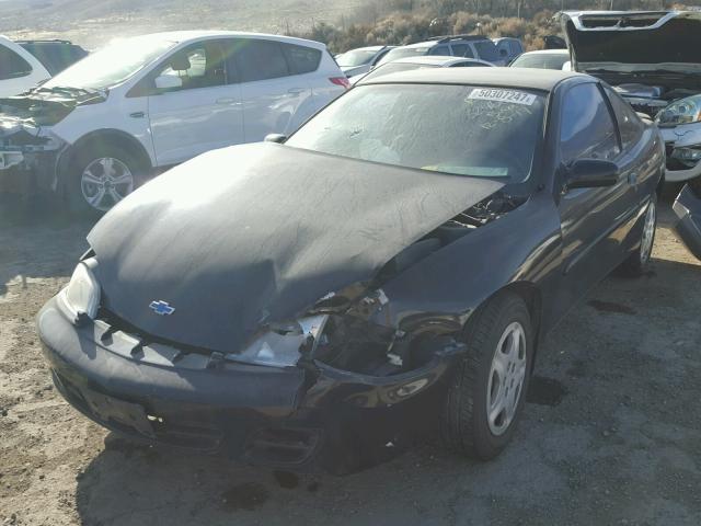 1G1JC1249Y7383336 - 2000 CHEVROLET CAVALIER BLACK photo 2