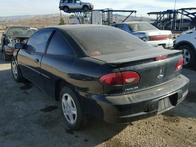 1G1JC1249Y7383336 - 2000 CHEVROLET CAVALIER BLACK photo 3