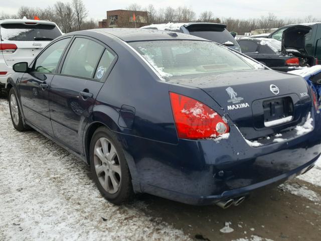 1N4BA41E38C809953 - 2008 NISSAN MAXIMA SE BLUE photo 3