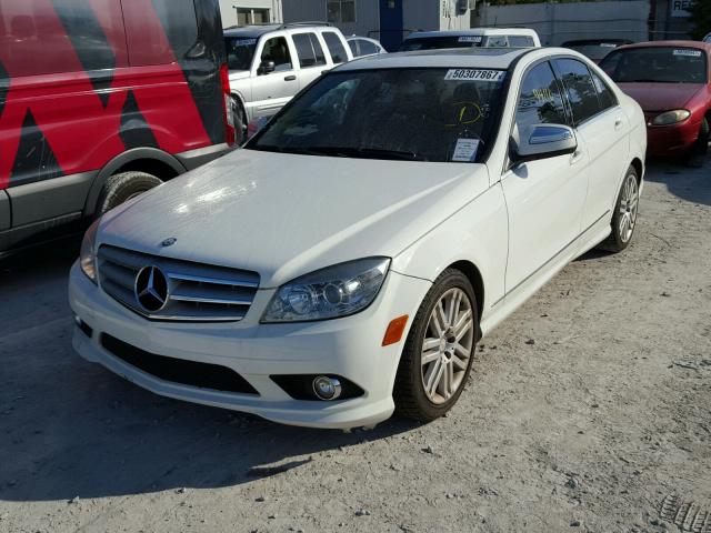 WDDGF54X49R071704 - 2009 MERCEDES-BENZ C 300 WHITE photo 2