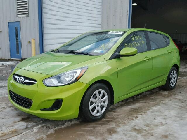 KMHCT5AE9EU186225 - 2014 HYUNDAI ACCENT GLS GREEN photo 2