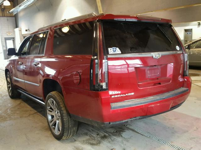 1GYS4TKJ4FR522066 - 2015 CADILLAC ESCALADE E RED photo 3