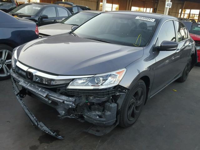 1HGCR2F32HA006664 - 2017 HONDA ACCORD LX GRAY photo 2