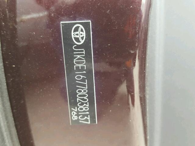 JTKDE167780238137 - 2008 TOYOTA SCION TC 紫色 照片 10