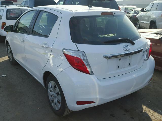 JTDKTUD37CD526246 - 2012 TOYOTA YARIS WHITE photo 3