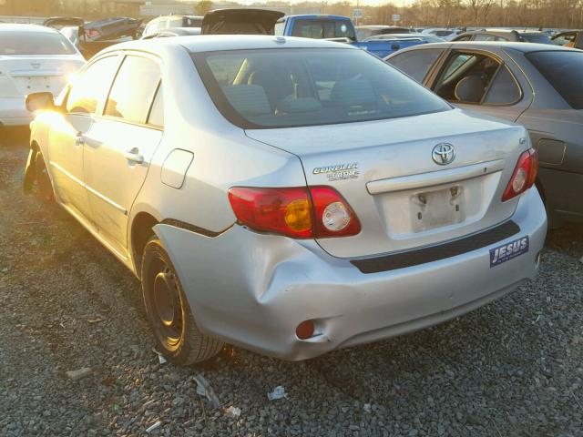 1NXBU4EE6AZ186738 - 2010 TOYOTA COROLLA BA SILVER photo 3