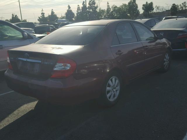 4T1BE32KX3U124621 - 2003 TOYOTA CAMRY LE RED photo 4