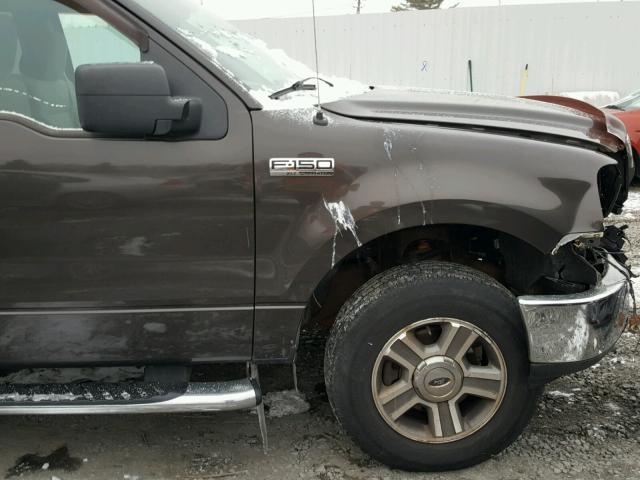 1FTPX14527NA53897 - 2007 FORD F150 BROWN photo 9