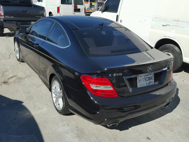 WDDGJ5HB4CF742021 - 2012 MERCEDES-BENZ C 350 BLACK photo 3