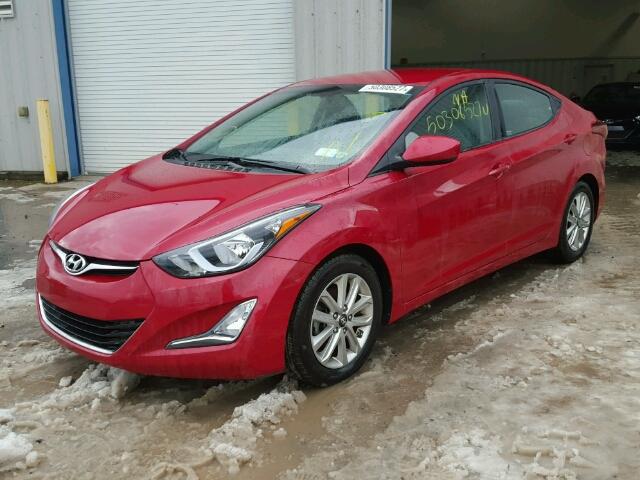 KMHDH4AE4FU330426 - 2015 HYUNDAI ELANTRA SE RED photo 2