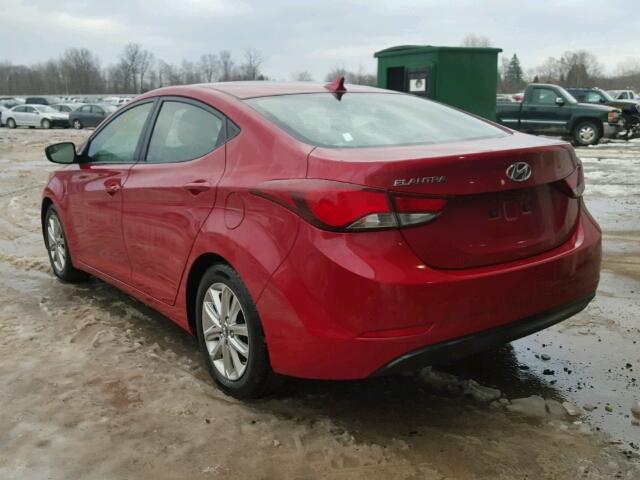 KMHDH4AE4FU330426 - 2015 HYUNDAI ELANTRA SE RED photo 3