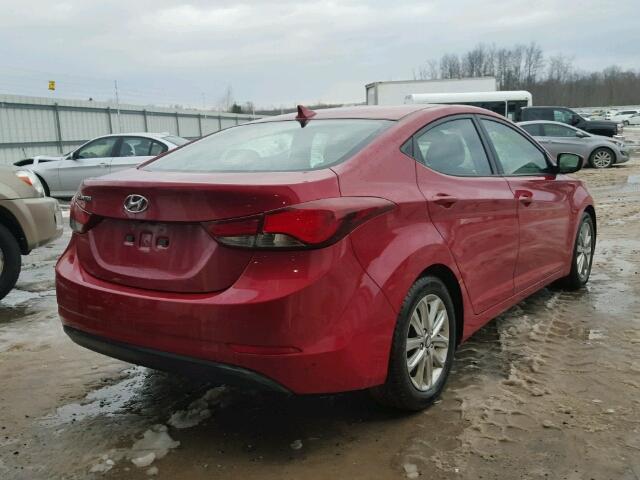 KMHDH4AE4FU330426 - 2015 HYUNDAI ELANTRA SE RED photo 4