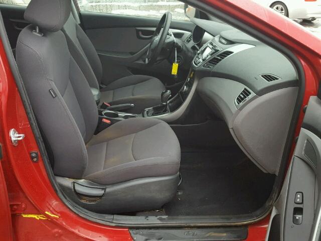 KMHDH4AE4FU330426 - 2015 HYUNDAI ELANTRA SE RED photo 5