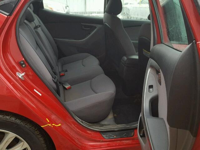 KMHDH4AE4FU330426 - 2015 HYUNDAI ELANTRA SE RED photo 6