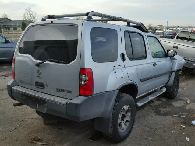 5N1ED28T01C565803 - 2001 NISSAN XTERRA XE SILVER photo 4