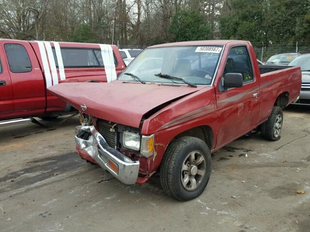 1N6SD11S5VC315639 - 1997 NISSAN TRUCK BASE RED photo 2