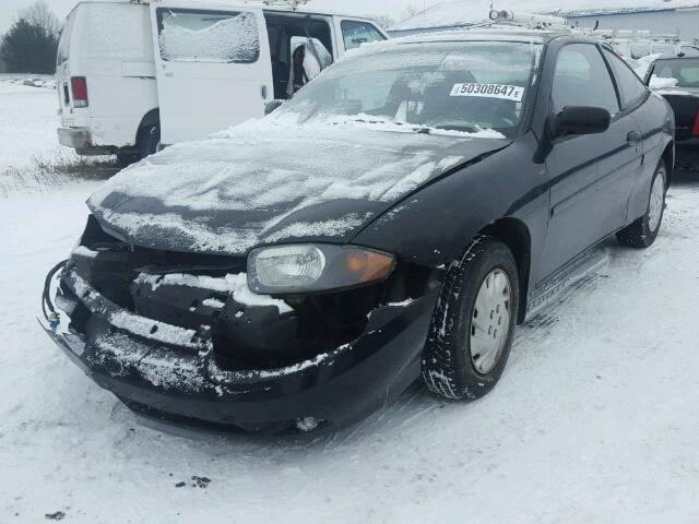 1G1JC12F337276907 - 2003 CHEVROLET CAVALIER BLACK photo 2