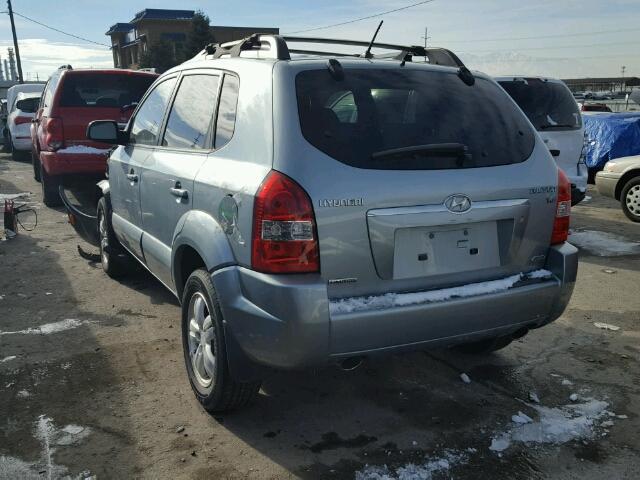 KM8JN72D57U586501 - 2007 HYUNDAI TUCSON SE BLUE photo 3