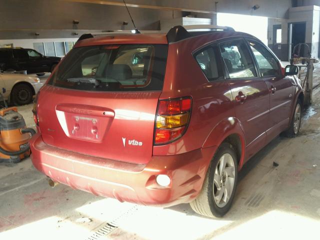 5Y2SL63825Z446903 - 2005 PONTIAC VIBE RED photo 4