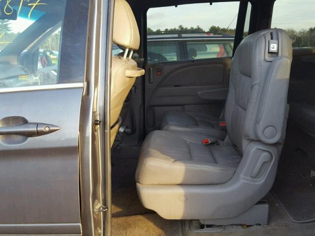 5FNRL3H70AB018809 - 2010 HONDA ODYSSEY EX GRAY photo 6