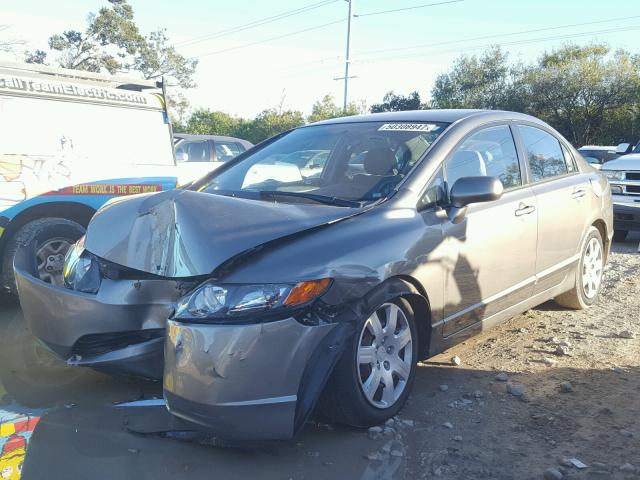 1HGFA16567L042666 - 2007 HONDA CIVIC LX GRAY photo 2