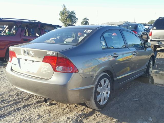 1HGFA16567L042666 - 2007 HONDA CIVIC LX GRAY photo 4