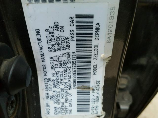 1NXBR32E67Z851713 - 2007 TOYOTA COROLLA CE CHARCOAL photo 10