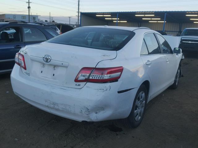 4T1BF3EK1BU774980 - 2011 TOYOTA CAMRY BASE WHITE photo 4