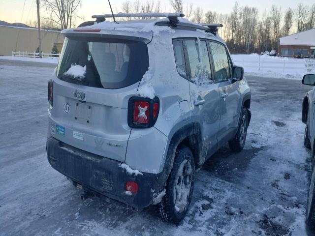 ZACCJBAT5GPD50615 - 2016 JEEP RENEGADE S SILVER photo 4