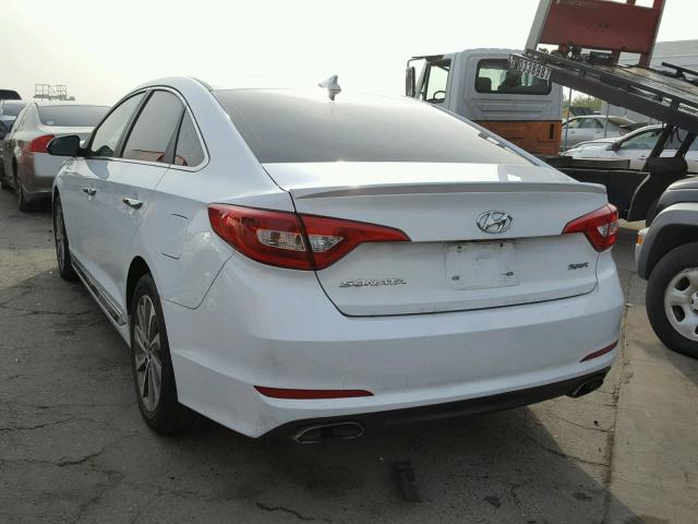 5NPE34AF0GH414769 - 2016 HYUNDAI SONATA SPO WHITE photo 3