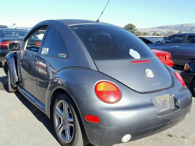 3VWCD31C24M412593 - 2004 VOLKSWAGEN NEW BEETLE GRAY photo 3