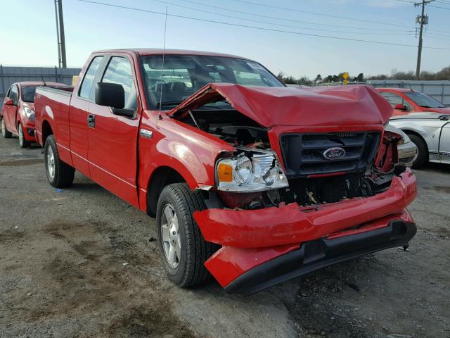 1FTRX12WX5NA75793 - 2005 FORD F150 RED photo 1