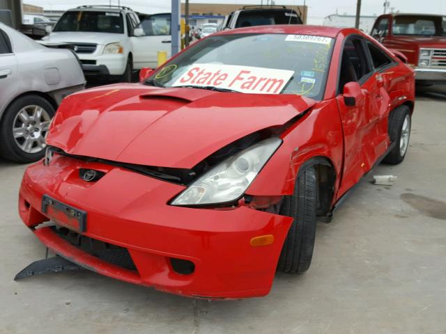 JTDDR32T820118073 - 2002 TOYOTA CELICA GT RED photo 2